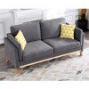 AndMakers 72.4 in. W Square Arm Chenille Modern Straight Sofa with Pillows - 4 of 4