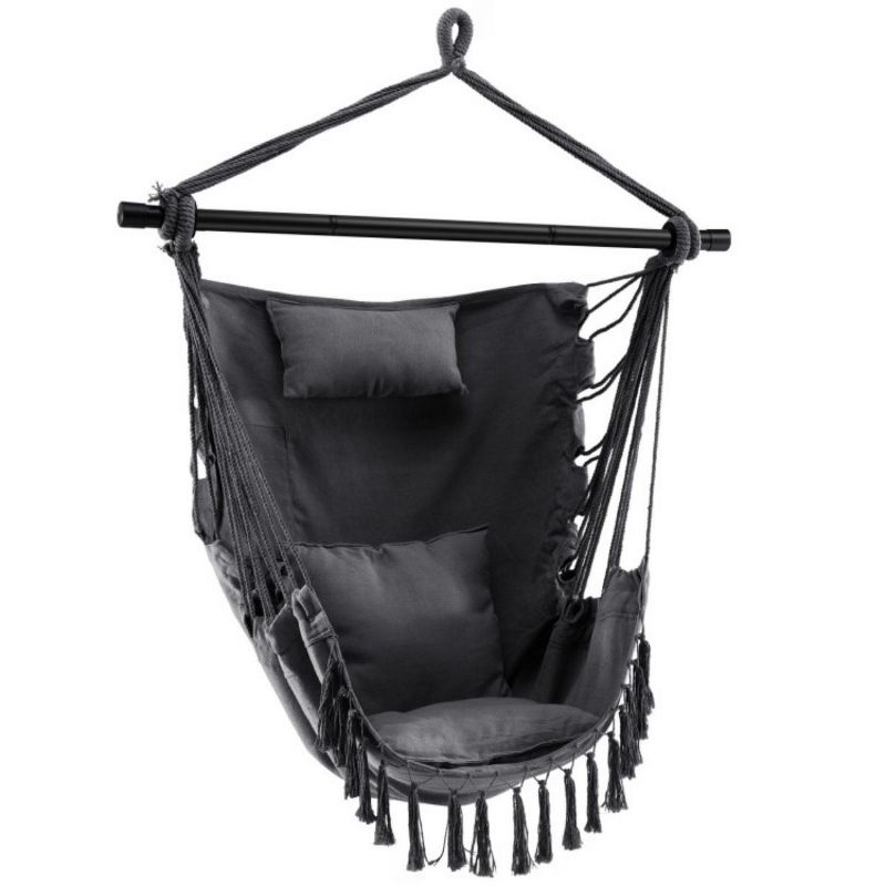 Isabel Rope Patio Swing, Hammocks Hanging Chair with Cushions and Soft Pillow, Outdoor Furniture - The Pop Home, 2 of 6