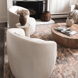 Bella Swivel Barrel Chairs Set Of 2,Armrest 360° Swivel Nursery Chai,27'' Seat Width Velvet Swivel Chair-Maison Boucle - 1 of 4