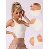 Allegra K Women's Ribbed with Built-In Bra Slim Fit Square Neck Tank Top - 3 of 4