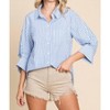 Women's Striped Button Down Top - Jodifl S - 2 of 4