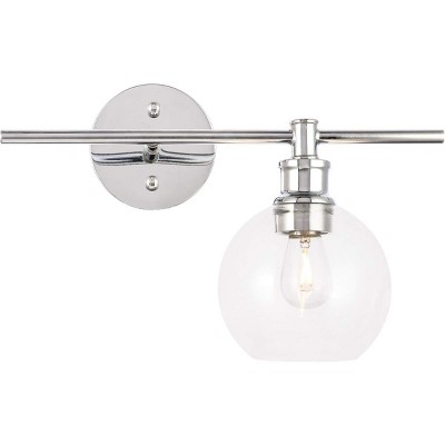 Elegant Lighting Collier 1 light Chrome and Clear glass right Wall sconce