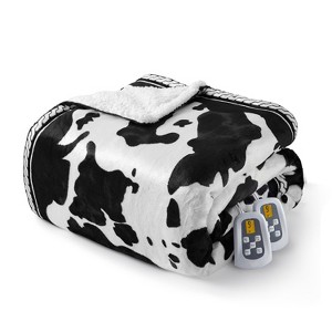 Heated Blanket Electric Throw with Dual Control, Reversible Flannel Heating Blankets, Soft Heated Throws for Couch - 1 of 4