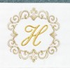 Linum Home Textiles 100% Turkish Cotton MONICA Gold Thread 2PC Embellished Hand Towel Set - 3 of 3