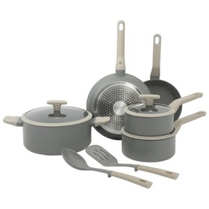 Oster Ambrose 10 Piece Forged Aluminum Ceramic Nonstick Cookware Set in Grey - 1 of 4