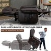 Dual Motor Power Lift Recliner Chair with Heat Massage, Faux Leather Infinite Position Recliner with USB Ports for Elderly-3irtyhousy - 3 of 4