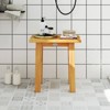 Costway 18" Teak Shower Bench Waterproof Spa Bath Stool for Shaving Legs for Bathroom - 4 of 4