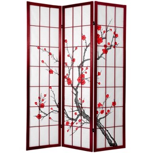 Oriental Furniture 6' Tall Blossom Shoji Screen - 1 of 1