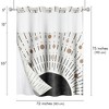 Americanflat 72x75 Hookless Shower Curtain - Abstract Black Bronze Shower Curtain with Sheer Panel, Snap-In Liner, and Grommets - 100% Polyester - 2 of 4