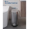 13.2 Gal & 2.6 Gal (50L+10L) Metal Trash Can Combo Set, Stainless Steel Step-on Garbage Bins with Soft-Close Lid - 3 of 4
