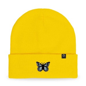 Dalix Butterfly Embroidered Beanie Insect Warm Winter Knit Hat for Women - 1 of 4