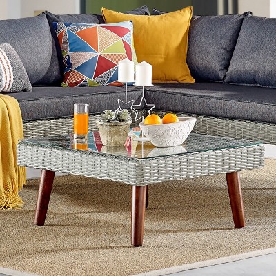 wicker coffee table target