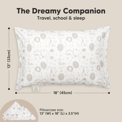 Soft Organic Cotton Toddler Pillow with Animal Print
