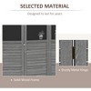 Gulches 4-Panel Folding Room Divider with Blackboard, 5.5 Ft Tall Freestanding Privacy Screen Panels for Bedroom or Office, Gray - 4 of 4