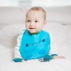 Pavilion Gift Company - Blue Snack Monster - 12" Silicone Catch All Bib - Bibs - 3 of 4