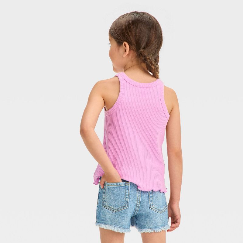 Toddler Girls' Daisy Embroidered Jean Shorts - Cat & Jack™ Blue, 6 of 9