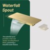 Cobbe Double Handle Waterfall Faucet 3-Hole 8-Inch Widespread Bathroom Sink Faucet Brushed Gold - 4 of 4