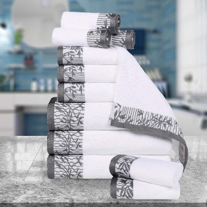 Charming Floral Accent Cotton Towel Set by Blue Nile Mills - 1 of 4