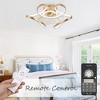 Bella Depot 22" Modern Gold Flush Mount Ceiling Fan 6-Speed Reversible Motor with Dimmable Light and Remote and APP Control - 4 of 4