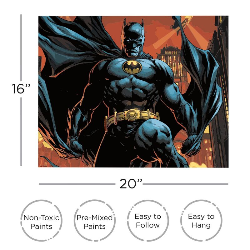 Aquarius Puzzles DC Comics Batman Art By Numbers Painting Kit, 3 of 6