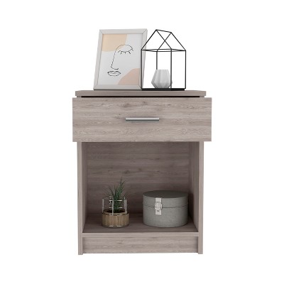 NicBex Nightstand with Bottom Storage Shelf and Drawer,Modern Bedside Table Storage Cabinrt for Bedroom,Living Room