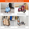 NAYSAYE Foldable Platform Dolly Heavy Duty Flatbed Cart with Swivel Wheels and Anti Slip Plate for Loading and Storage, Orange, 28.74"*18.5"*32.68" - 3 of 4