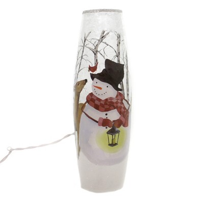 Stony Creek 11.75 In Northwood Friends Lg Vase Electric Snowman Novelty Sculpture Lights