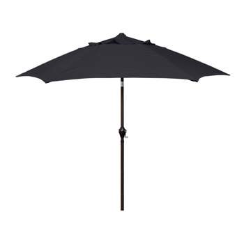 9' x 9' Aluminum Market Patio Umbrella with Crank Lift and Push Button Tilt Navy - Astella