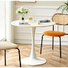 Dexmalle Modern  Dining Round Table with MDF Top and Steel Base Tulip - 3 of 4