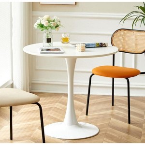 NicBex Modern 24"/31.5" Small Round Coffee Table,Side Table with MDF Top,Cocktail Table with Steel Tulip Base,Center Table for Living Room,Bedroom - 1 of 4