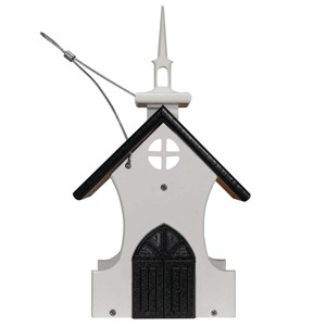 Americas Favorite Church Bird Feeder - White / Black (6.96" X 8.04" X 14.04") - 1 of 3