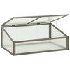 vidaXL Greenhouse Grey Solid firwood, PC board Small Collapsible - 2 of 4