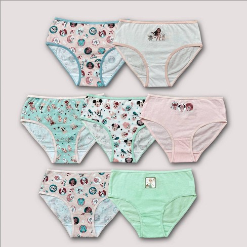 7 Pack Disney Moana Girls Cotton Panties Underwear Toddler (Size