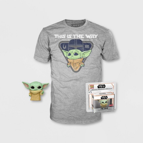 Boys' The Mandalorian Child Short Sleeve T-shirt With Mini Funko Pop! - Target