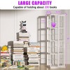Aheaplus 4-tier Rotating Bookshelf, Frerstanding Corner Bookcase with Storage - 3 of 4
