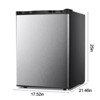 Kismile 2.6 Cu.Ft Upright Freezer, Energy Saving and Low Noise, 3 layers, 7 temperature settings (Silver) - 3 of 4