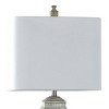 Carme Silver Table Lamp Metallic Brushed Finish - StyleCraft: Linen Shade, Polyresin, UL Listed - 2 of 4