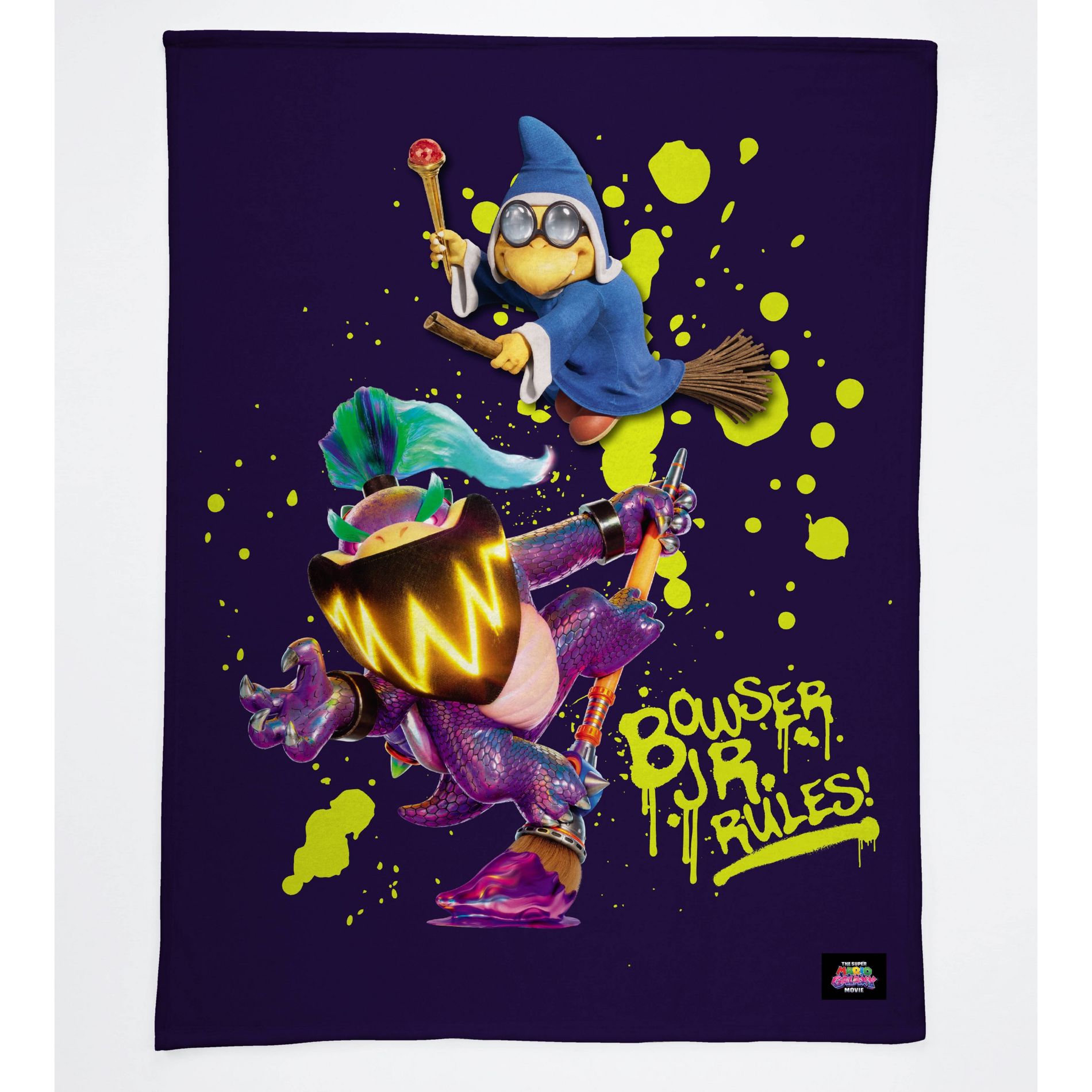 Super Mario Bros: The Movie Bowser Jr Throw Blanket