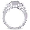 EVERLY JEWELRY | Sterling Silver W/ 6x4-8x6mm Emerald Cut Crystal & 4x2mm Baguette Shape Crystal 3.65 CT - 4 of 4