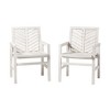 PAGED Outdoor Dining Chairs Modern Wood Patio Chairs with Arms for Patio, Poolside, Garden, Backyard - 3 of 4