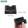 Unique Bargains Square Chair Leg Bar Stool Plastic Hole Plug Tubing End Caps Black - 3 of 4