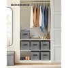 SONGMICS Storage Cubes Non-Woven Fabric Bins with Double Handles Set of 6 Closet Organizers for Shelves Foldable for Clothes - 2 of 4
