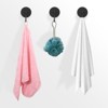 Unique Bargains Aluminum Self-Adhesive Bathroom Kitchen Towel Hooks 4 Pcs - 3 of 3