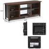 Costway 58'' 2-Tier Fireplace TV Stand W/18'' Electric Fireplace up to 65'' - 2 of 4