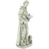 Northlight 23.5" Saint Francis of Assisi Bird Feeder Outdoor Patio Garden Statue - Gray - 3 of 4