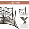 DOMETOUR 4’ Metal Arch Backyard Garden Bridge with Safety Siderails, Delicate Scrollwork, & Easy Assembly, Black Bronze - 4 of 4