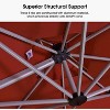 PURPLE LEAF Square Patio Umbrella Cantilever Umbrella with Base for Pool Lawn Garden 360° Rotation - 4 of 4