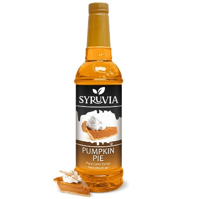 Syruvia Pumpkin Pie Syrup - 25.4 fl oz. Premium Flavoring Syrup For Coffee