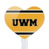 University of Wisconsin Milwaukee Official Stripes Heart Love Cupcake Picks Toppers Decoration Set of 6 - 2 of 4