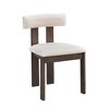 Vatros Modern Boucle Upholstered Kitchen Side Chairs Wooden Dining Chairs Set of 2 - 4 of 4